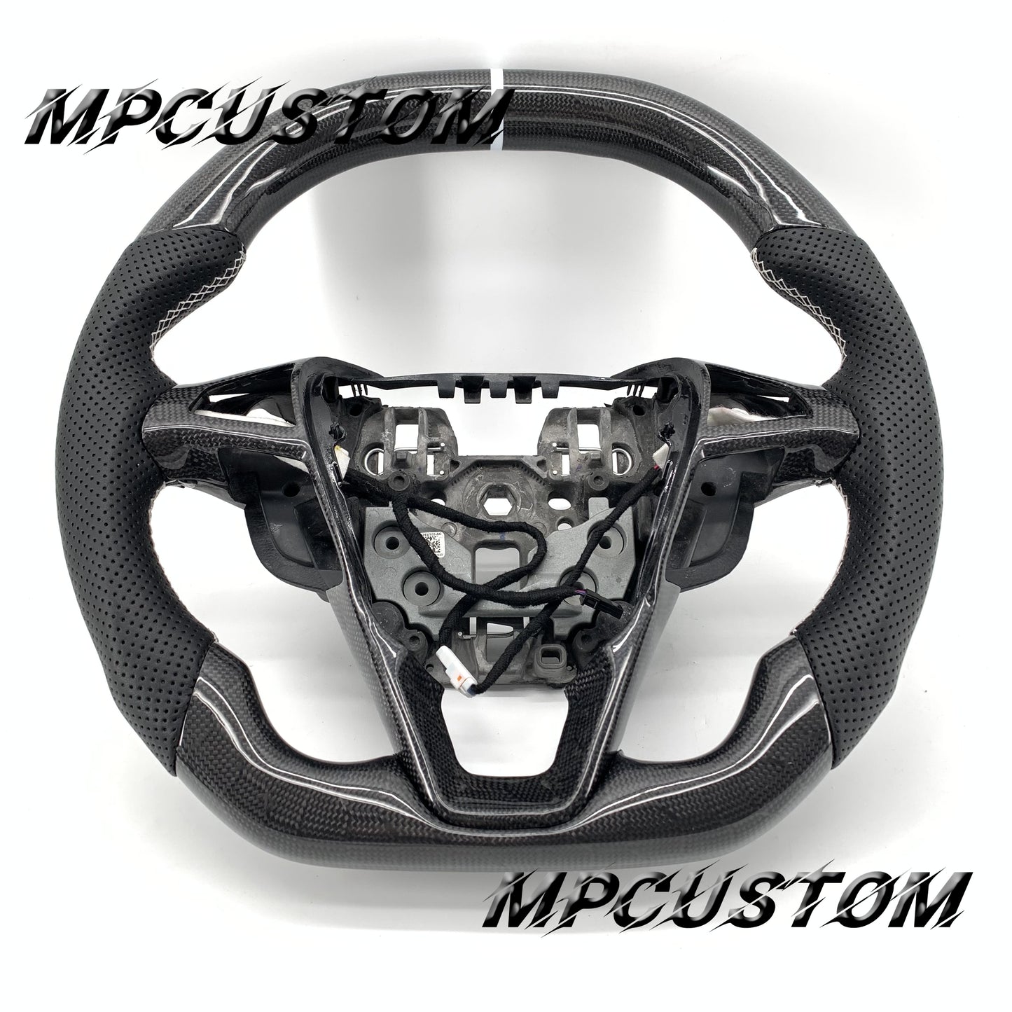 Mpcustom for Ford Mondeo MK5 2013-2020 carbon fiber steering white stitching