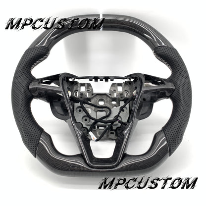 Mpcustom for Ford Mondeo MK5 2013-2020 carbon fiber steering white stitching