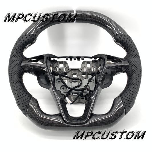 Mpcustom for Ford Mondeo MK5 2013-2020 carbon fiber steering white stitching