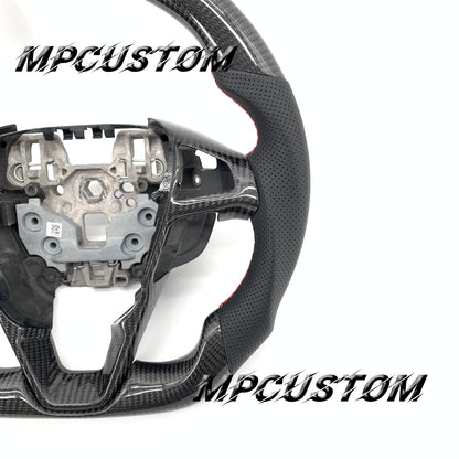 Mpcustom for Ford Mondeo MK5 2013-2020 carbon fiber steering wheel red stitching