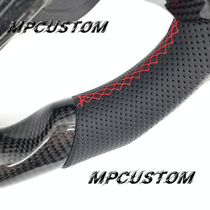 Mpcustom for Ford Mondeo MK5 2013-2020 carbon fiber steering wheel red stitching