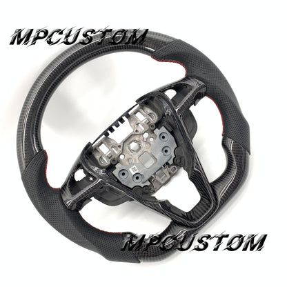 Mpcustom for Ford Mondeo MK5 2013-2020 carbon fiber steering wheel red stitching