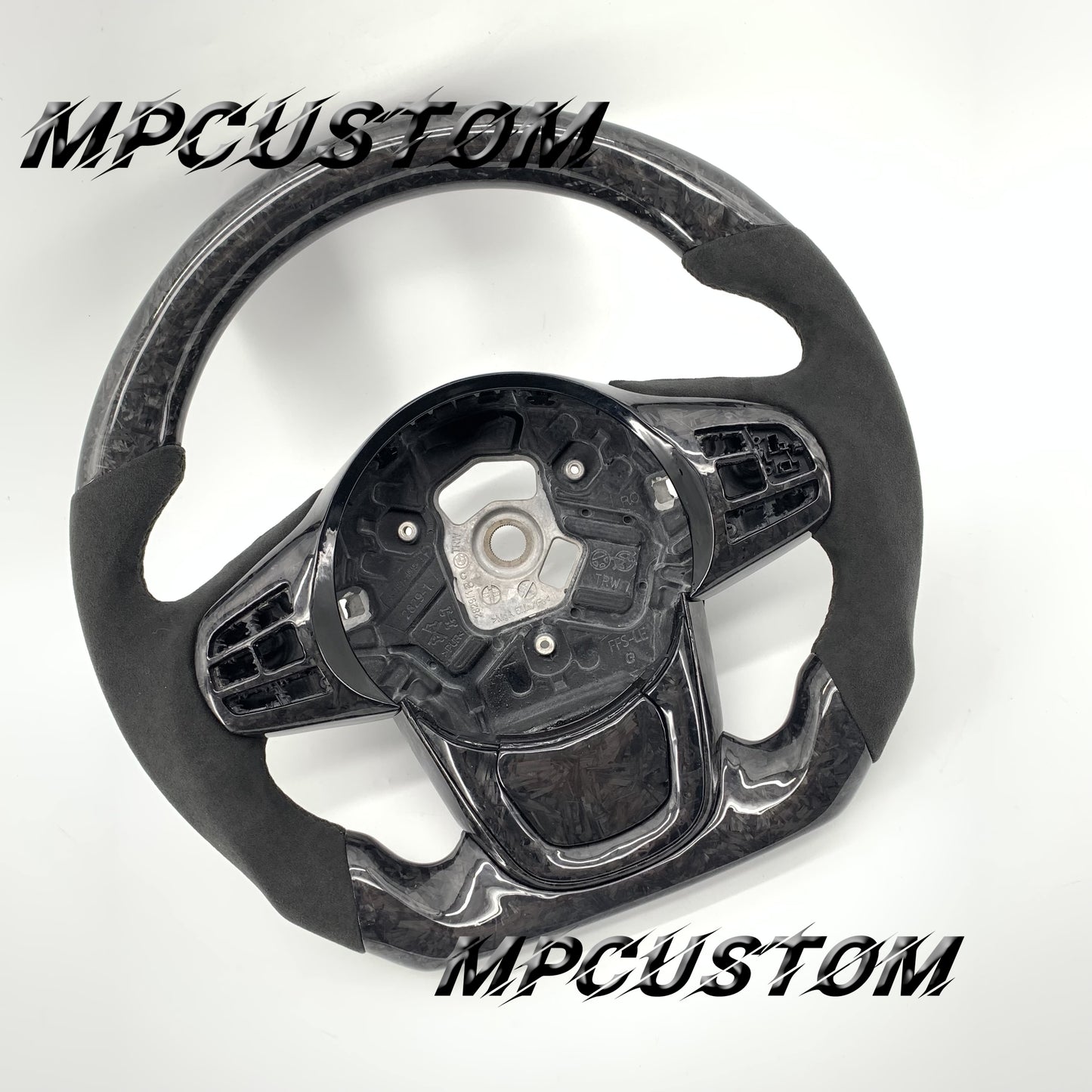 Mpcustom for Toyota Supra 2020 carbon fiber steering wheel black Alcantara