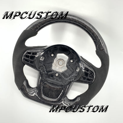 Mpcustom for Toyota Supra 2020 carbon fiber steering wheel gloss and black perforated leather