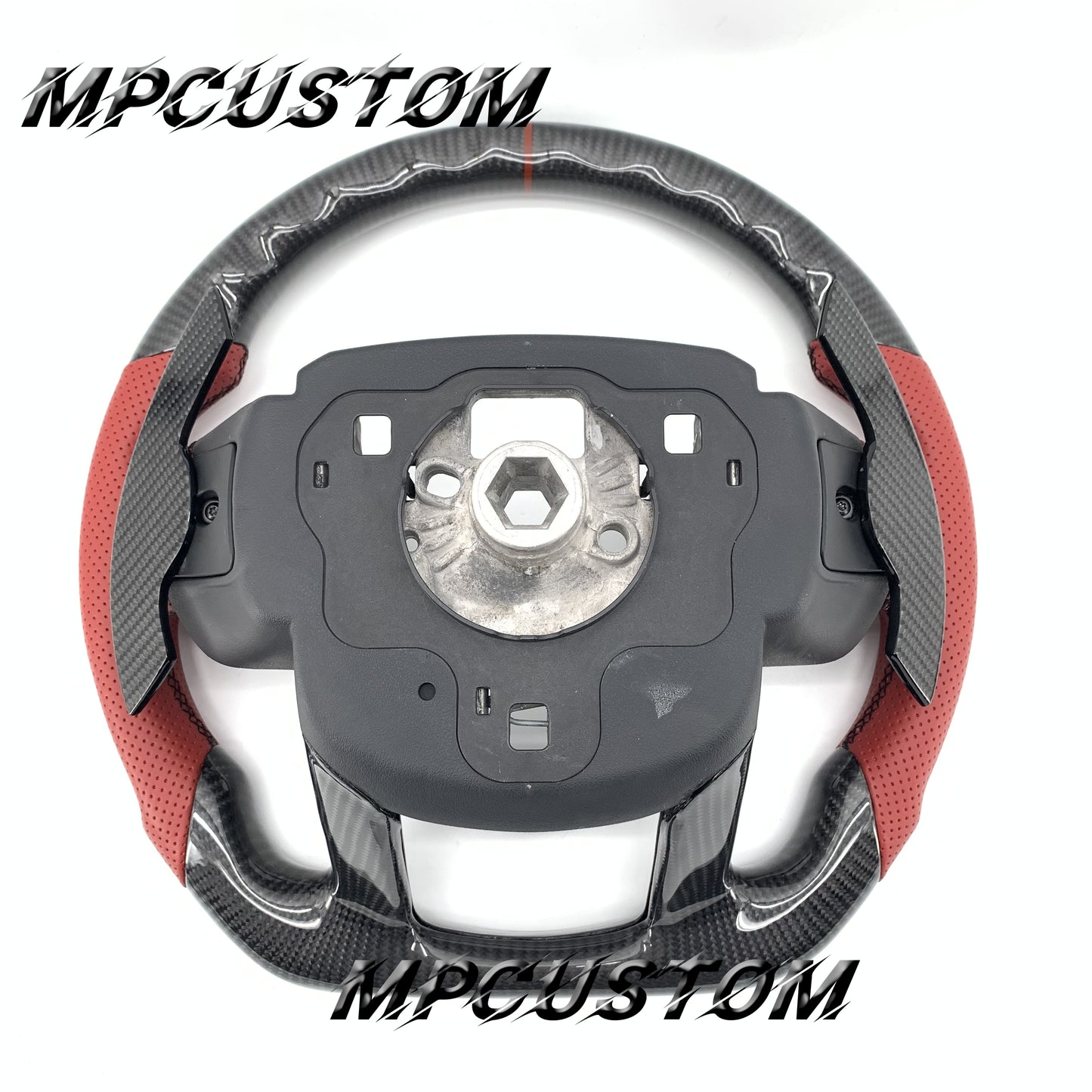 Mpcustom for Land Rover Range Rover carbon fiber steering wheel flat bottom and black stitching