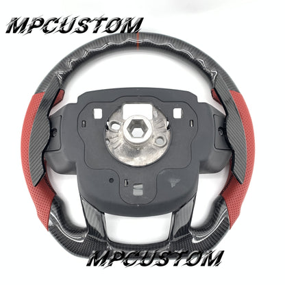 Mpcustom for Land Rover Range Rover carbon fiber steering wheel flat bottom and black stitching