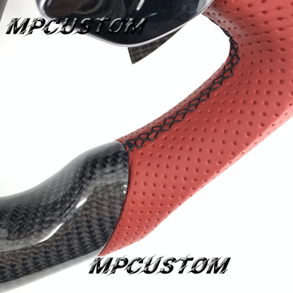 Mpcustom for Land Rover Range Rover carbon fiber steering wheel flat bottom and black stitching