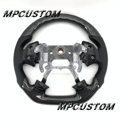 Mpcustom for Acura TL 2004-2006 carbon fiber steering wheel black perforated leather