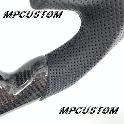 Mpcustom for Acura TL 2004-2006 carbon fiber steering wheel black perforated leather