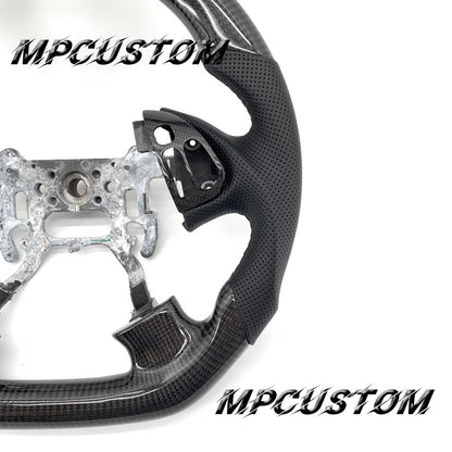 Mpcustom for Acura TL 2004-2006 carbon fiber steering wheel black perforated leather