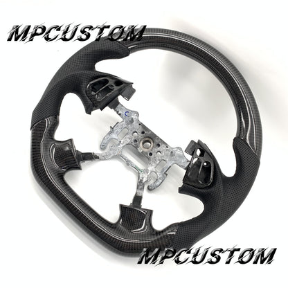 Mpcustom for Acura TL 2004-2006 carbon fiber steering wheel black perforated leather