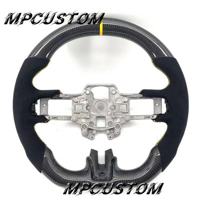 Mpcustom for Ford Mustang 2018-2022 carbon fiber steering wheel yellow stripe line