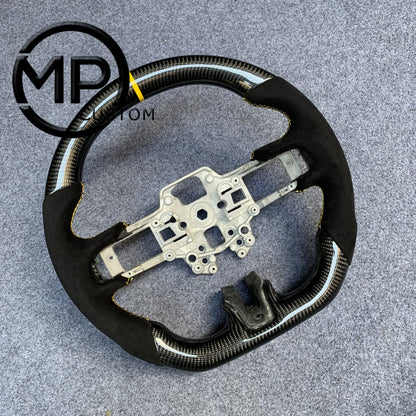 MPCUSTOM Fit For Ford mustang SHELBY GT350R 2018-2023 EcoBoost/GENUINE2018-2021 carbon fiber steering wheel black Alcantara yellow center line