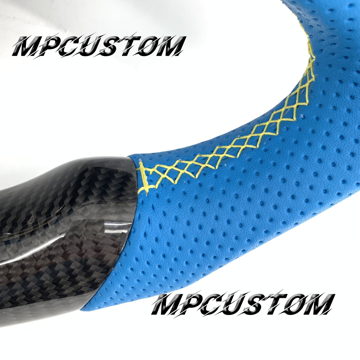 Mpcustom for Ford Focus MK3 ST RS carbon fiber steering wheel yellow stitching