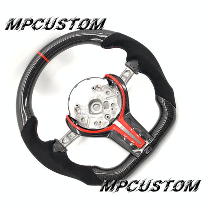 Mpcustom for BMW 6 series F06/F13/F12 carbon fiber steering wheel red stripe line