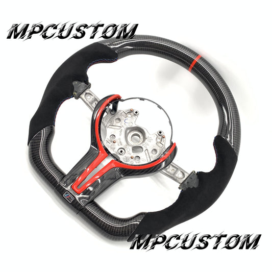 Mpcustom for BMW 7 series F01/F02/F03 carbon fiber steering wheel red stripe line