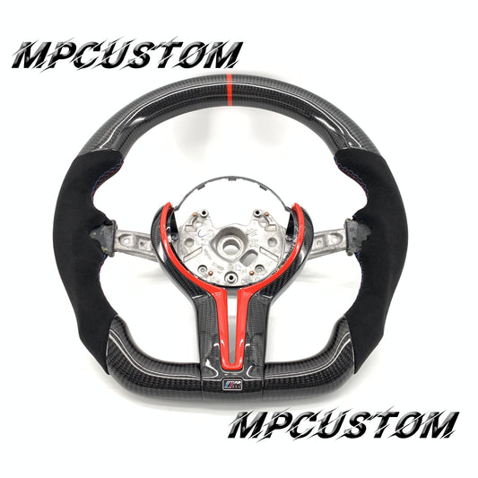 Mpcustom for BMW 1 series F20/F21/F40 carbon fiber steering wheel red stripe line