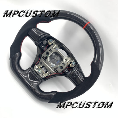 Mpcustom for Chevrolet Corvette C6 ZR1 Z06 carbon fiber steering wheel round top
