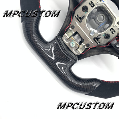 Mpcustom for Chevrolet Corvette C6 ZR1 Z06 carbon fiber steering wheel round top