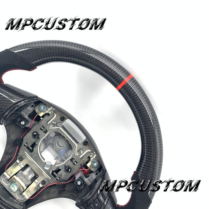 Mpcustom for Chevrolet Corvette C6 ZR1 Z06 carbon fiber steering wheel round top and Alcantara