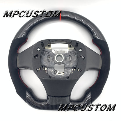 Mpcustom for Chevrolet Corvette C6 ZR1 Z06 carbon fiber steering wheel round top and Alcantara