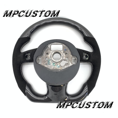 Mpcustom for Audi B8.5 A1 2012-2016 carbon fiber steering wheel white stitching