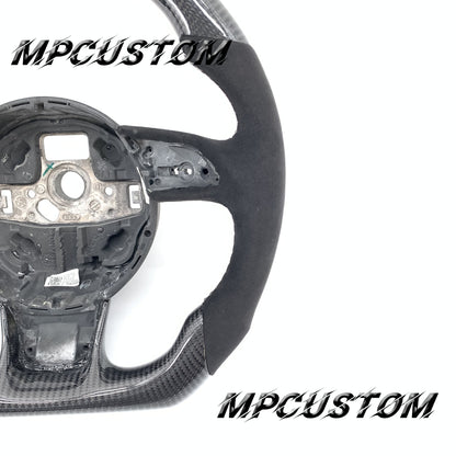 Mpcustom for Audi B8.5 A1 2012-2016 carbon fiber steering wheel white stitching