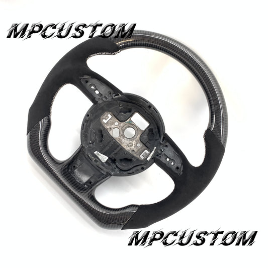 Mpcustom for Audi B8.5 A1 2012-2016 carbon fiber steering wheel white stitching