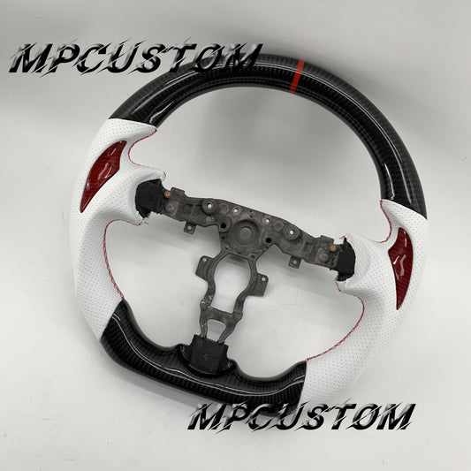 Mpcustom for Nissan 370z Juke z34 carbon fiber steering wheel flat bottom