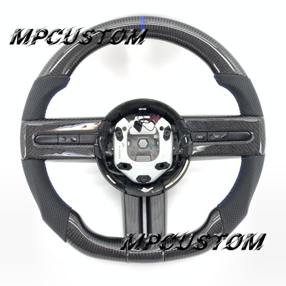 Mpcustom for Ford Mustang 2005-2008 carbon fiber steering wheel blue stripe line