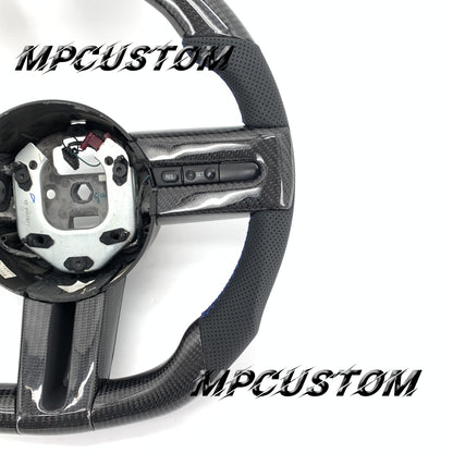 Mpcustom for Ford Mustang 2005-2008 carbon fiber steering wheel flat bottom
