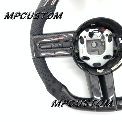 Mpcustom for Ford Mustang 2005-2008 carbon fiber steering wheel blue stripe line