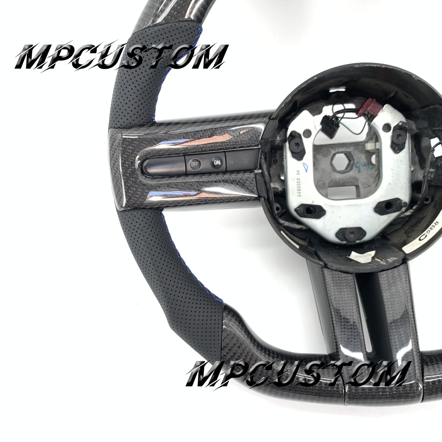 Mpcustom for Ford Mustang 2005-2008 carbon fiber steering wheel flat bottom