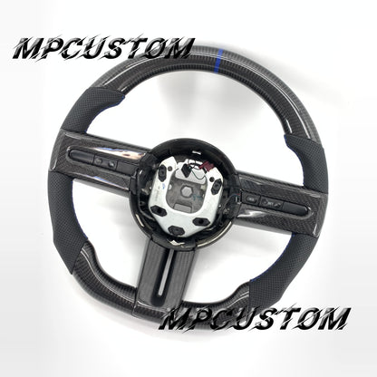 Mpcustom for Ford Mustang 2005-2008 carbon fiber steering wheel blue stitching