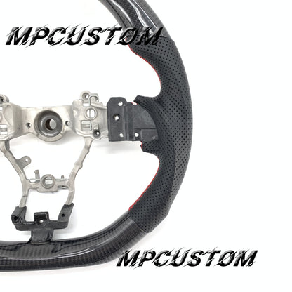 Mpcustom for Subaru 2015-2021 carbon fiber steering wheel red stripe line