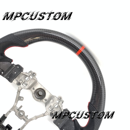 Mpcustom for Subaru 2015-2021 carbon fiber steering wheel red stripe line