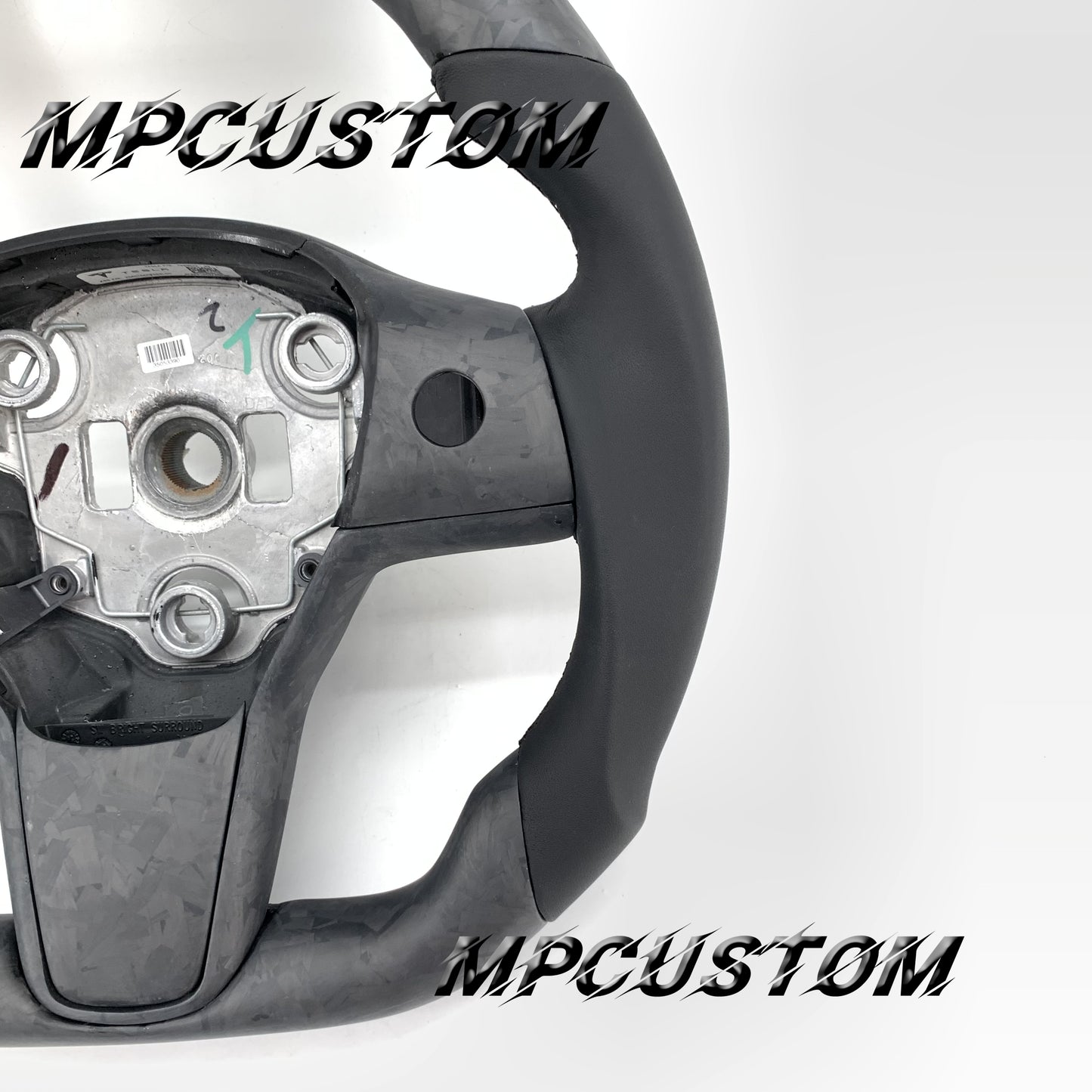 Mpcustom for Tesla model 3 Y carbon fiber steering wheel flat top and matte