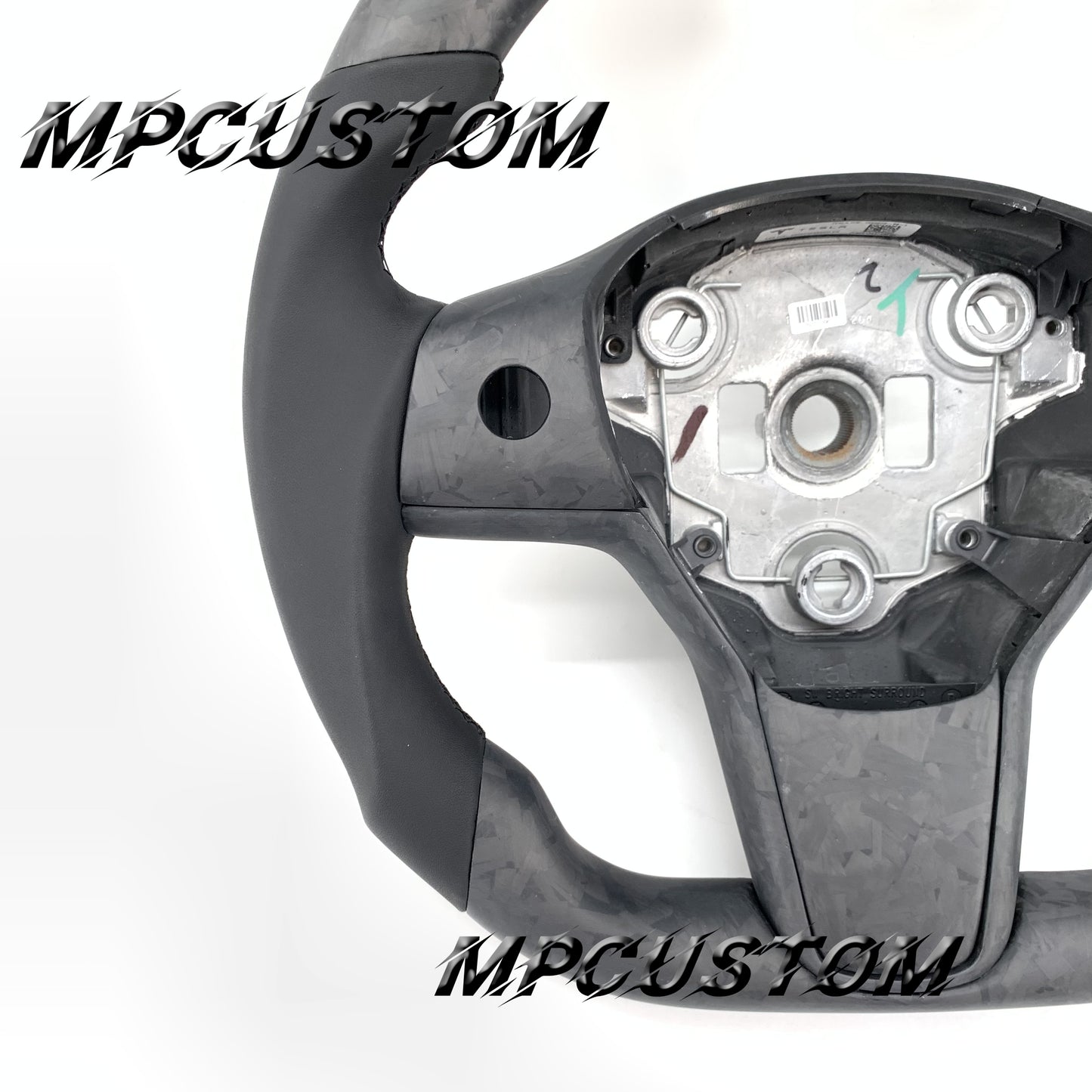 Mpcustom for Tesla model 3 Y carbon fiber steering wheel flat top and flat bottom