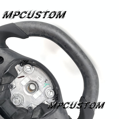 Mpcustom for Tesla model 3 Y carbon fiber steering wheel flat top