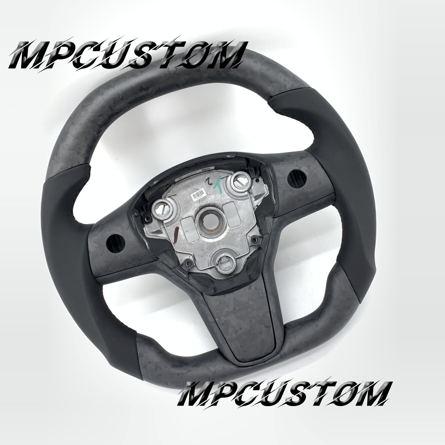 Mpcustom for Tesla model 3 Y carbon fiber steering wheel flat top