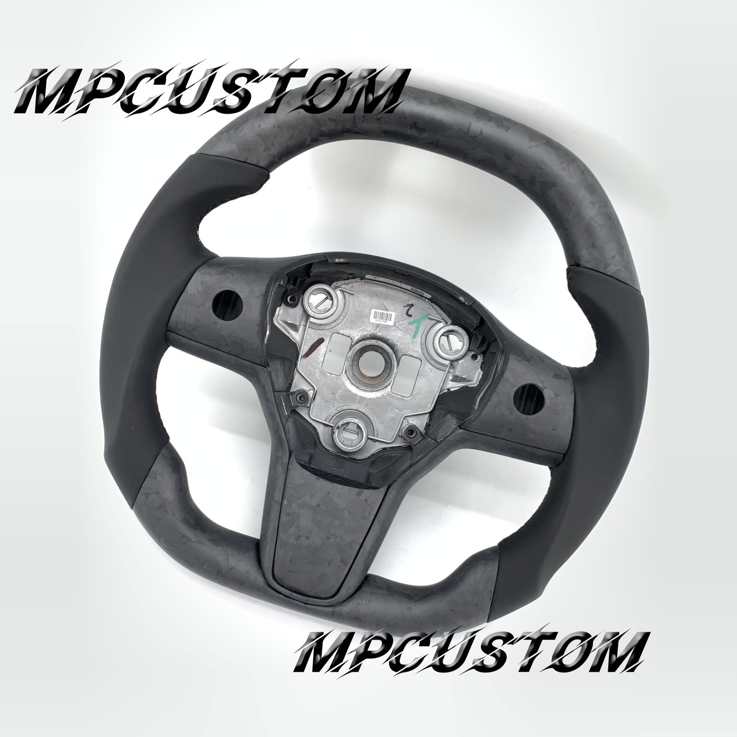 Mpcustom for Tesla model 3 Y carbon fiber steering wheel flat top and matte