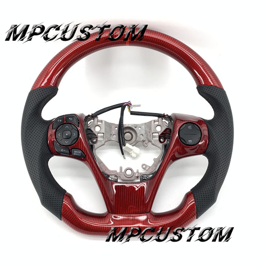 Mpcustom for Toyota 7th camry carbon fiber steering wheel gloss and rounnd top