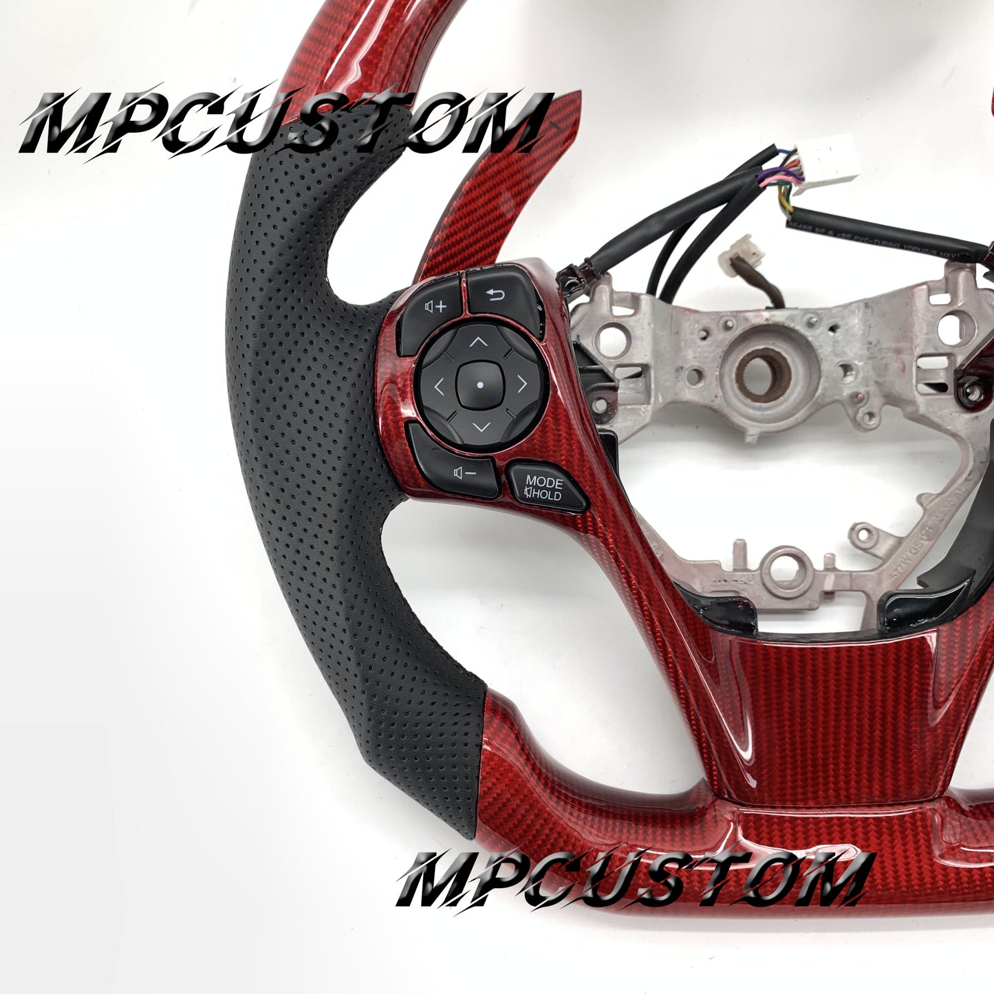 Mpcustom for Toyota 7th camry carbon fiber steering wheel gloss and falt bottom