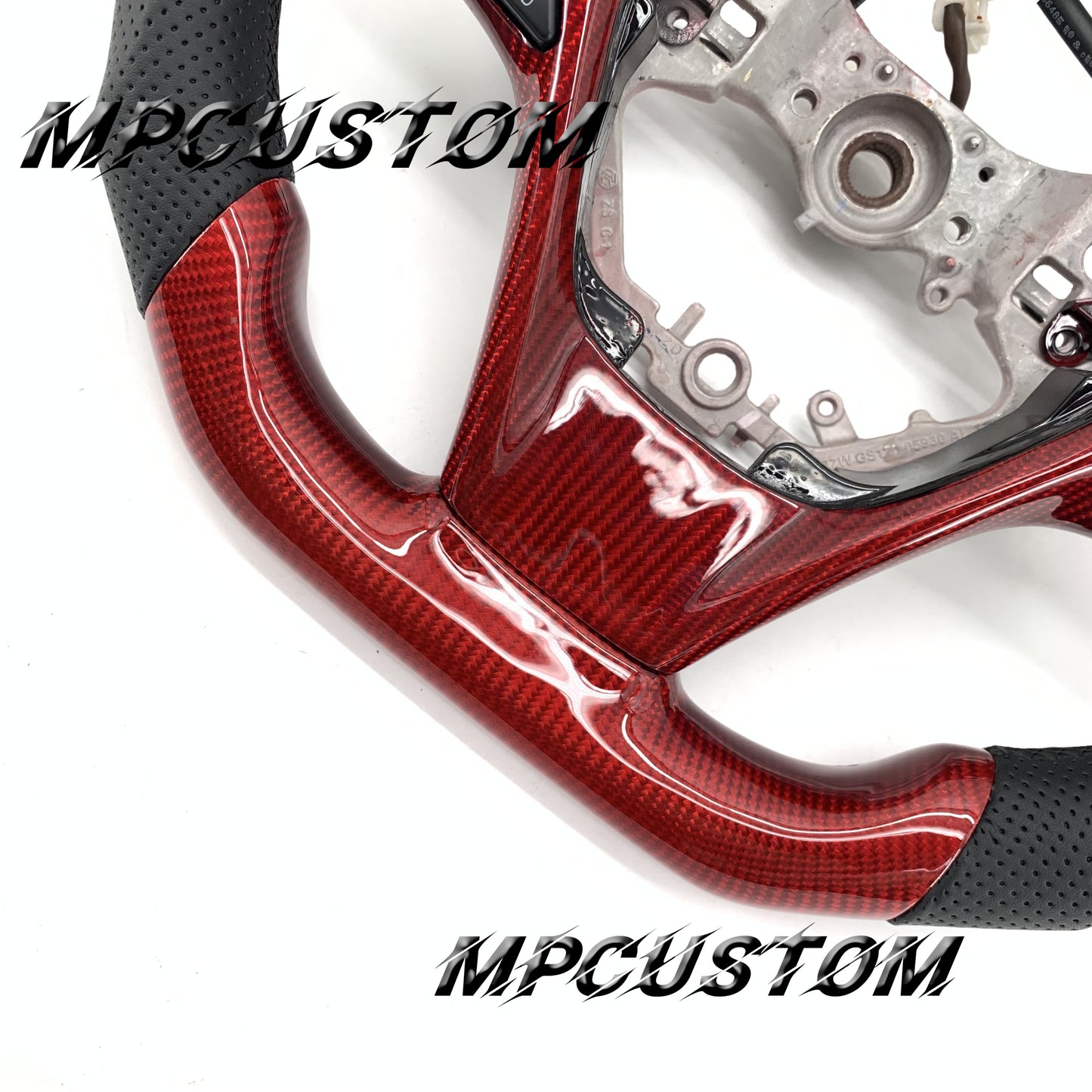 Mpcustom for Toyota 7th camry carbon fiber steering wheel gloss and falt bottom