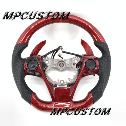 Mpcustom for Toyota 7th camry carbon fiber steering wheel gloss and falt bottom
