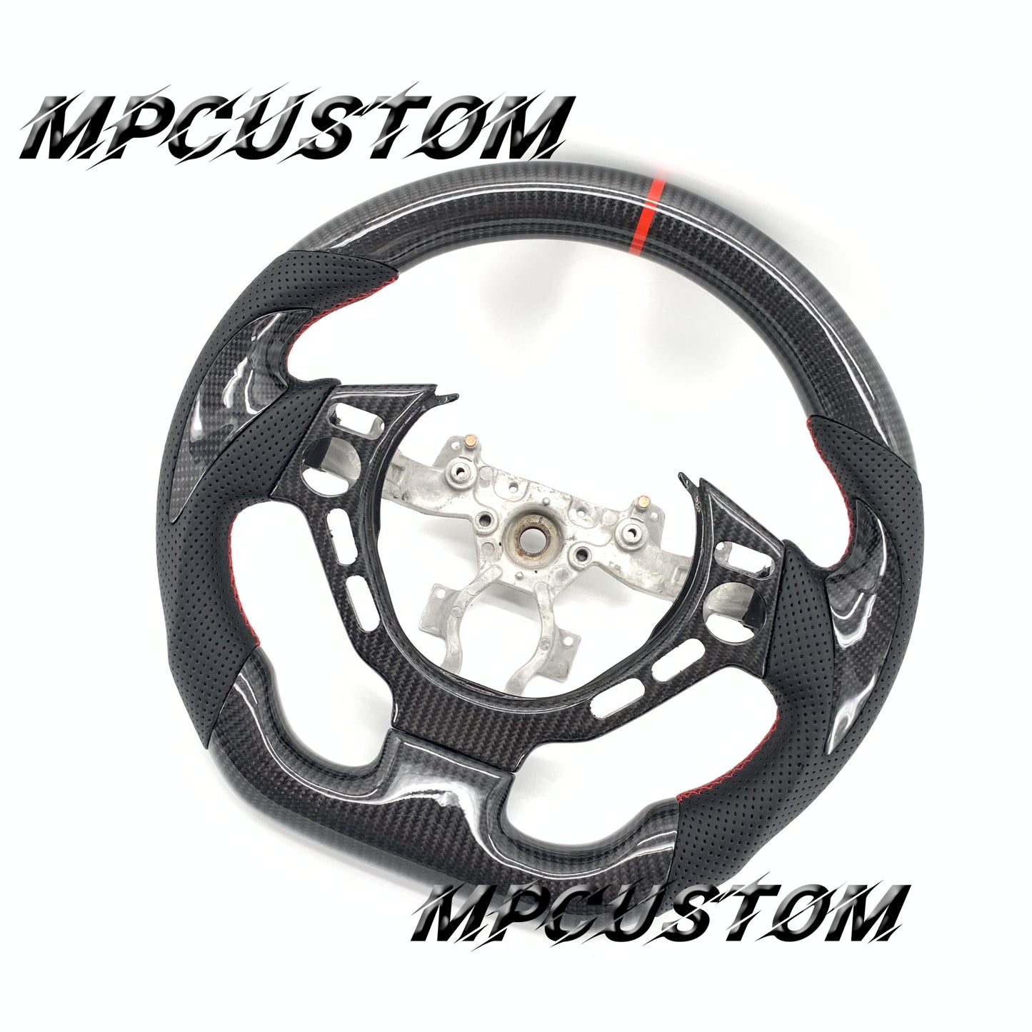 Mpcustom for Nissan GTR R35 2009-2016 carbon fiber steering wheel gloss and flat bottom