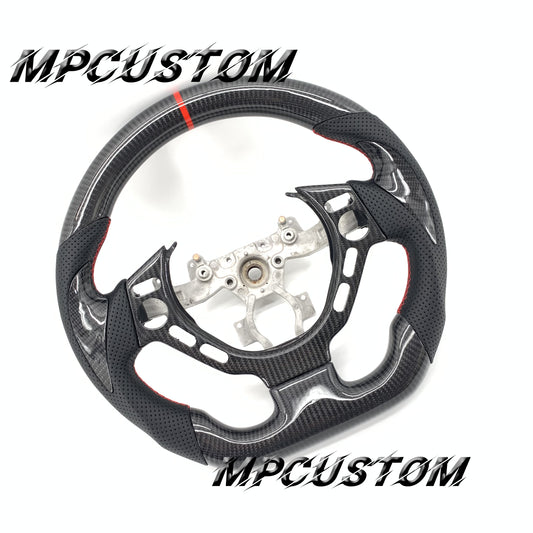 Mpcustom for Nissan GTR R35 2009-2016 carbon fiber steering wheel round top and gloss