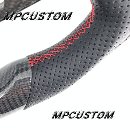 Mpcustom for Nissan GTR R35 2009-2016 carbon fiber steering wheel gloss and flat bottom