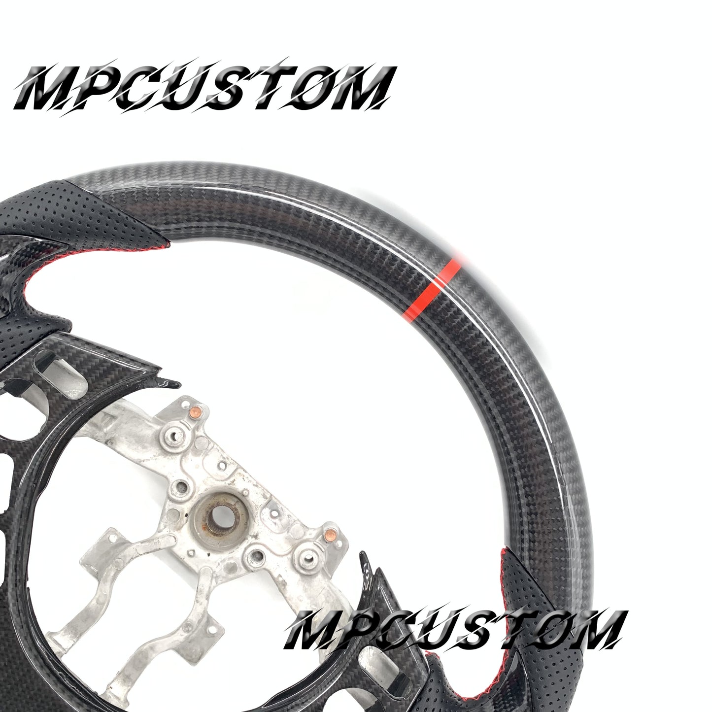 Mpcustom for Nissan GTR R35 2009-2016 carbon fiber steering wheel gloss and flat bottom