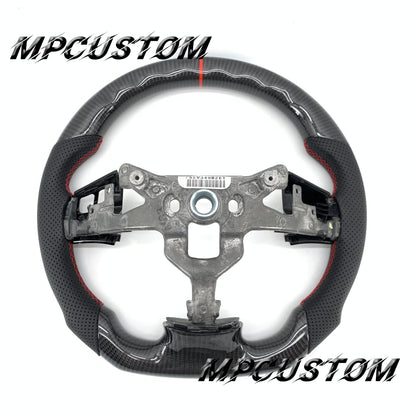 Mpcustom for Chevrolet Corvette C6 ZR1 Z06 carbon fiber steering wheel red stitching